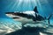 Majestic Predator: Shark Captured in High-Quality Photo with 3D Render Effect