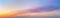 Majestic real sky - Pastel colors - Panoramic Sunrise Sundown Sanset Sky with colorful clouds. Without any birds. Natural