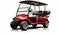 Majestic Red Golf Cart - Lifelike Renderings For A Sleek And Erudite Design