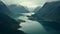 Majestic River Flowing Through Mountains: Atmospheric Imagery By Sven Nordqvist