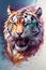 Majestic Roar: Intricate Tiger Head Illustration for Contemporary T-Shirt Art