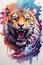 Majestic Roar: Intricate Tiger Head Illustration for Contemporary T-Shirt Art