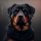 Majestic Rottweiler Dog Portrait