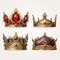 Majestic Royal Crowns: Exquisite Fantasy Artwork In Bronze And Crimson