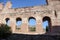 Majestic ruins of Red Basilica KÄ±zÄ±l Avlu in Bergama, Turkey