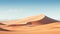 A majestic sand dune stands tall in the desert