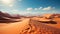Majestic sand dunes in Africa, a remote beauty generated by AI