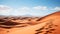 Majestic sand dunes ripple in Africa arid, remote wilderness generated by AI