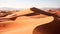 Majestic sand dunes ripple in Africa arid, remote wilderness generated by AI