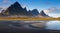 Majestic Sand Dunes of Stokksnes, Southeastern Iceland.