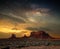 Majestic sandstone formations in Monument Valley National Park