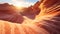 Majestic sandstone rock formation in Antelope Canyon generated by AI