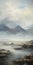 Majestic Scottish Landscape: Mountains In Fog Over River