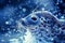 Majestic Seal in a Snowfall at Night Wildlife Portrait with Serene Snowflakes and Mysterious Blue Tones