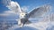 Majestic Serenity: A Breathtaking Scene of a Snowy Owl in Nature\\\'s Embrace, a Spellbinding Display of Elegance and Wisdom - AI Ge