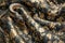 Majestic Serpent Blending with Luxurious Golden Pattern Textile Design