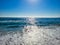 A majestic shot of vast miles of gorgeous blue ocean water with blue sky at Treasure Island Beach in Laguna Beach California