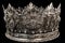 Majestic Silver Royal Crown Engraved With Intricate Filigree Patterns. Generative AI