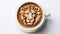 Majestic Sip: Cappuccino Art Reveals a Regal Lion Profile