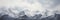 Majestic Snow Covered Mountain Peaks In Monochrome Tones. Mountain Landscape Painting. Generative AI