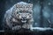 Majestic Snow leopard. Generate Ai