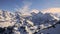 Majestic snowcapped mountain panorama winter landscape alps glaciers