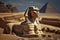 Majestic Sphinx of Egypt in Miniature Scale. Perfect for Travel Brochures and Postcards.