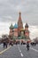 Majestic St. Basil`s Cathedral on Red Square in Moscow