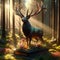 A majestic stag generative ai