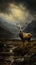 Majestic Stag from the North Coast of Scotland AI Generated