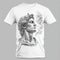 Majestic Statue Head Smoking Pencil Illustration for T-Shirt Designs.