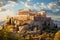 Majestic Sunrise at Acropolis: Ancient Marvels in Golden Light