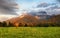 Majestic sunset in mountains landscape, Carpathian, Slovakia