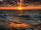 A majestic sunset over the ocean created with Generative AI