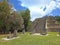 Majestic Temple: Stelae-Adorned Splendor in Tikal, Guatemala