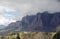 The majestic, textured face  Franschoek Mountains