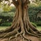 Majestic Tree with Sprawling Roots