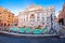 Majestic Trevi fountain in Rome street view