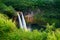 Majestic twin Wailua waterfalls on Kauai