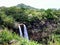 Majestic twin Wailua waterfalls on Kauai, Hawaii