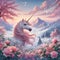 Majestic Unicorn in Floral Fantasy