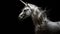 Majestic Unicorn Portrait: Mythical Beauty on a Midnight Canvas