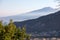 The majestic Vesuvius envelops the morning mist. Sorrento,