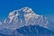 Majestic view of Dhaulagiri mountain seven highest peak in the world Pokhara Nepal