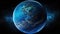 Majestic View of Earth\\\'s Blue Oasis in the Vastness of Space, Made with Generative AI