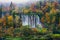 Majestic view of a great waterfall in Plitvice National Park, Croatia UNESCO