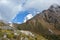 Majestic view of Jannu Peak on the way to Kangchenjunga, Nepal