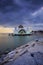 Majestic view of Malacca Straits Mosque during beautiful sunset