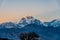 Majestic view of sunset sweeping through Dhaulagiri mountain range from Poon Hill, Ghorepani, Nepal