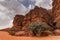 Majestic views of the Wadi Rum desert.